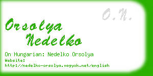 orsolya nedelko business card